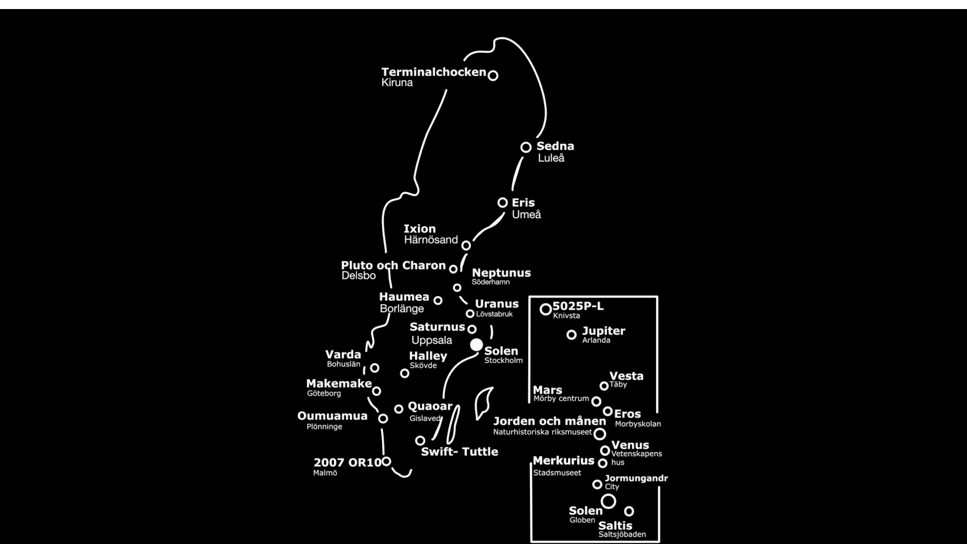 Karta över sweden solar system